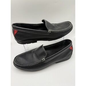 FootJoy Club Casual Black Leather Slip On Moc Shoes Driving Loafer Golf Sz 10.5M